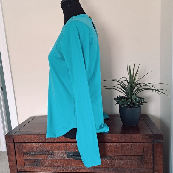 ❤️Sage Collective Active Top Teal Blue Women's Small Long Sleeve Tee Workout - Picture 4 of 13